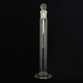 กระบอกตวงแก้วมีจุกปิด ฐานกลม 50 มิลลิลิตร Measuring Cylinder, Round Base with Glass Stopper 50 ml.