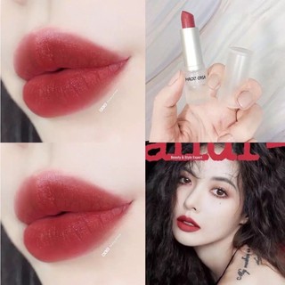 🧊LIP🧊Magic Casa Lipstick ลิปสติกเนื้อแมทกํามะหยี่ให้ความชุ่มชื้นติดทนนานกันน้ํา ลิปน้ำแข็ง No04