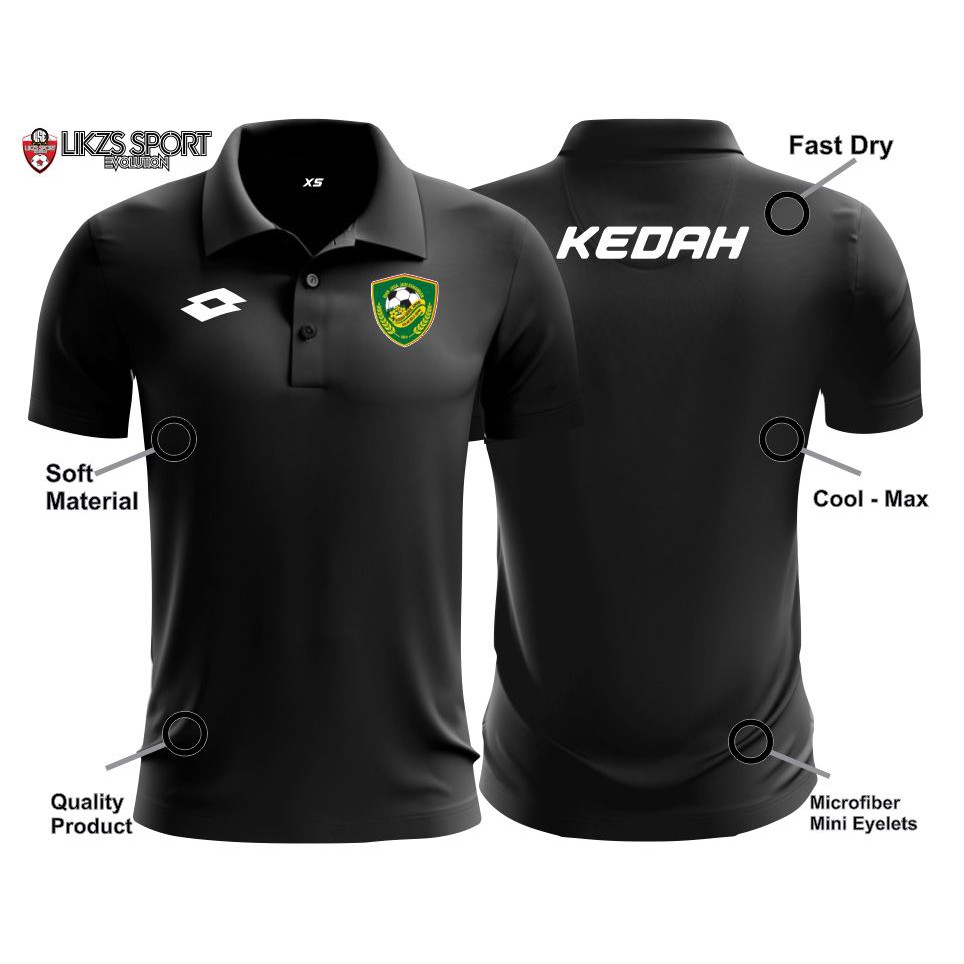 Kedah Fc Travel Jersey DX2 HD Logo Football Polo Baju Berkolasepak Baju Official Baju Player