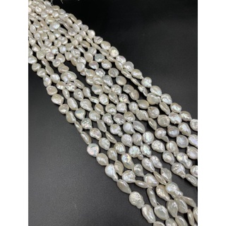 freshwater coin pearl beads. เหรียญไข่มุก