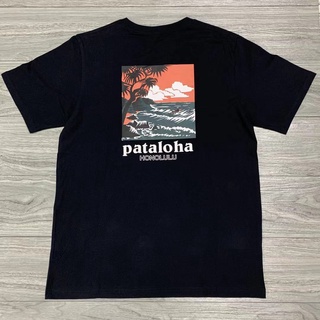 เสื้อยืดแขนสั้นลําลอง ผ้าฝ้าย ขนาดใหญ่ พิมพ์ลาย PATAGONIA เหมาะกับใส่เล่นเซิร์ฟกลางแจ้ง