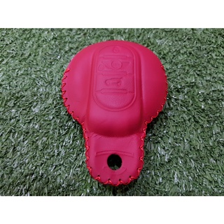 ซองหนังแท้เข้ารูป รุ่น F (Molded Leather Key Fob Case) RED แดง  [สำหรับ Gen3 NEW MINI รุ่น F54/F55/F56/F57/F60]