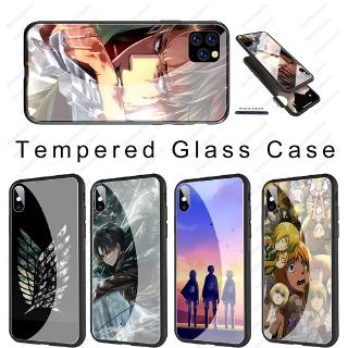 iphone Xr Xs Max X 8 7 6 6s Plus 5 5s Se Tempered Glass Case Attack on Titan