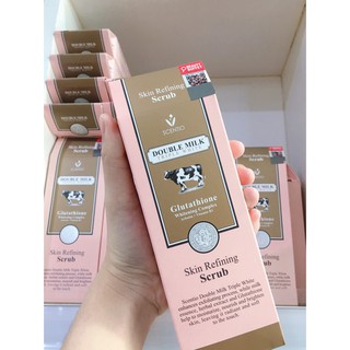 Beauty Buffet Scentio Double Milk Triple White Skin Refining Gel Scrub 100 ml เจลขัดขี้ไคล สครับผิว