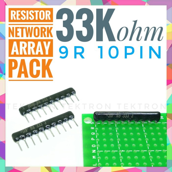 ตัวต้านทาน 33Kohm 9R 10Pin R แพ็คอาร์เรย์เครือข่าย SIP 33K โอห์ม