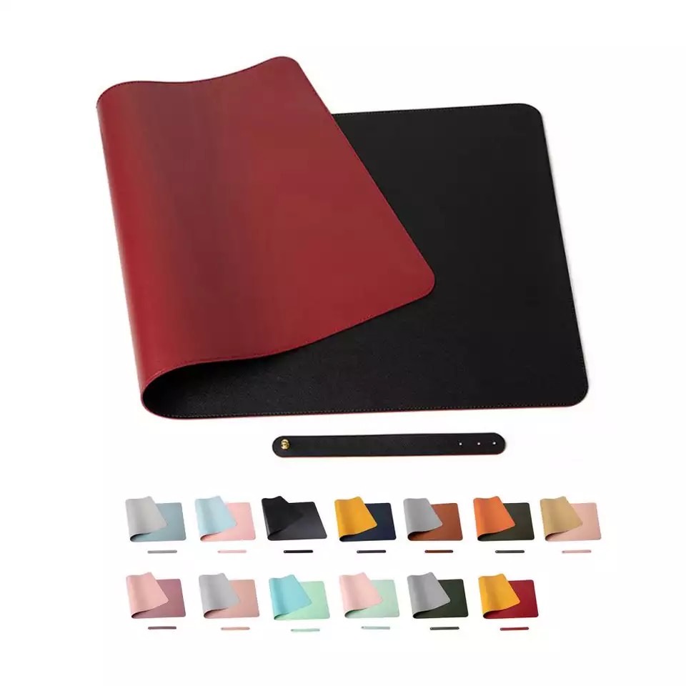แผ่นรองเม้าส์ หนังPU ขนาดใหญ่60*30 ใช้ได้ทั้ง 2ด้าน 2สี mousepad ที่รองคอมพิวเตอร์ ที่รองเม้าส์