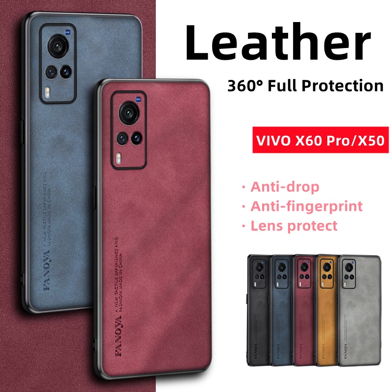 เคสโทรศัพท์มือถือหนังแกะ TPU แบบนิ่ม กันกระแทก สําหรับ VIVO X60 X50 Pro Plus X60Pro X50Pro X60Pro+ X