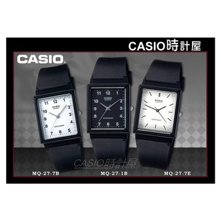 Casio นาฬิกาข้อมือผู้ชาย สายเรซิ่น สีดำ รุ่น MQ-27,MQ-27-1B,MQ-27-7B,MQ-27-7E,MQ-27-1BDF,MQ-27-7BDF,MQ-27-7EDF