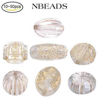 Nbeads ลูกปัดอะคริลิคใส 30/20/10 ชิ้นสําหรับทําเครื่องประดับ 9.5/12/14มม. &amp; เครื่องประดับโลหะ 1.5/2มม.