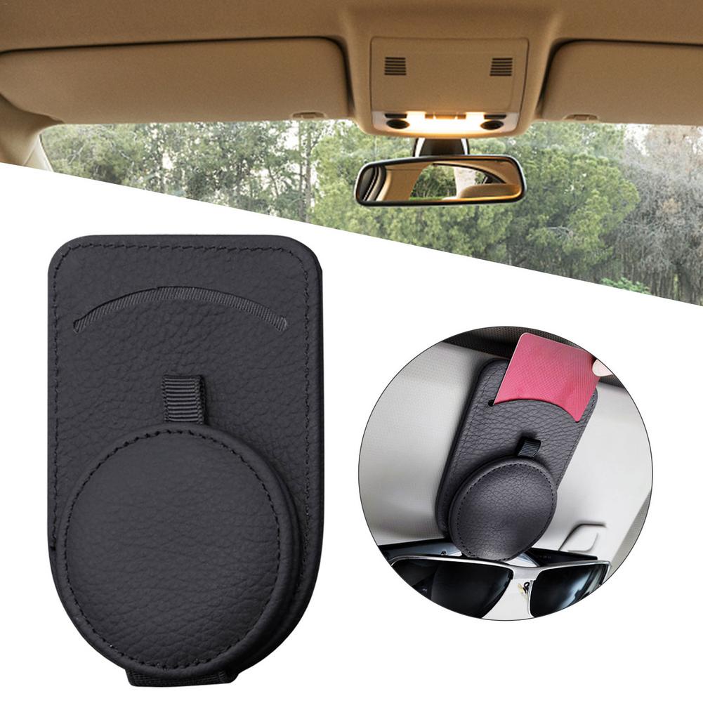 thumbnail image 2 of MYHOBBY Car Sun Visor Organizer, Suede Leather Auto Car Visor Pocket With Bling 2 of 12