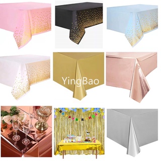 ผ้าคลุมโต๊ะฟอยล์ ทรงสี่เหลี่ยมผืนผ้า ขนาด 137*274 ซม. 100*27…