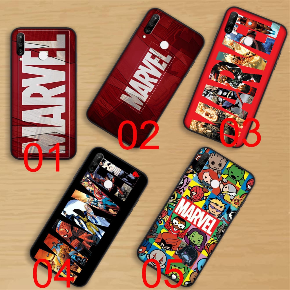 เคสนิ่มสีดํา Realme 6 6I 5S Q C11 C12 C15 X50 C2 C3 Pro Marvel Comic