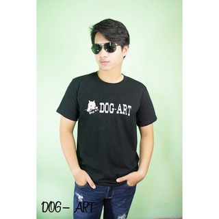 เสื้อยืดแขนสั้นสกรีนลาย DOG-ART