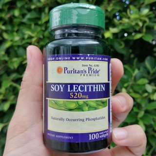 67% OFF Sale!!! EXP:06/23 เลซิตินจากถั่วเหลือง Soy Lecithin 520mg 100 Softgels (Puritans Pride®) ลดคอเลสเตอรอล เลซิทิน