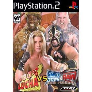 100% lucha Vs Smackdown Vs Raw & Friends Ps2 แผ่นเกมส์ps2 เกมเพล2 แนวต่อสู้มวยปล้ำ