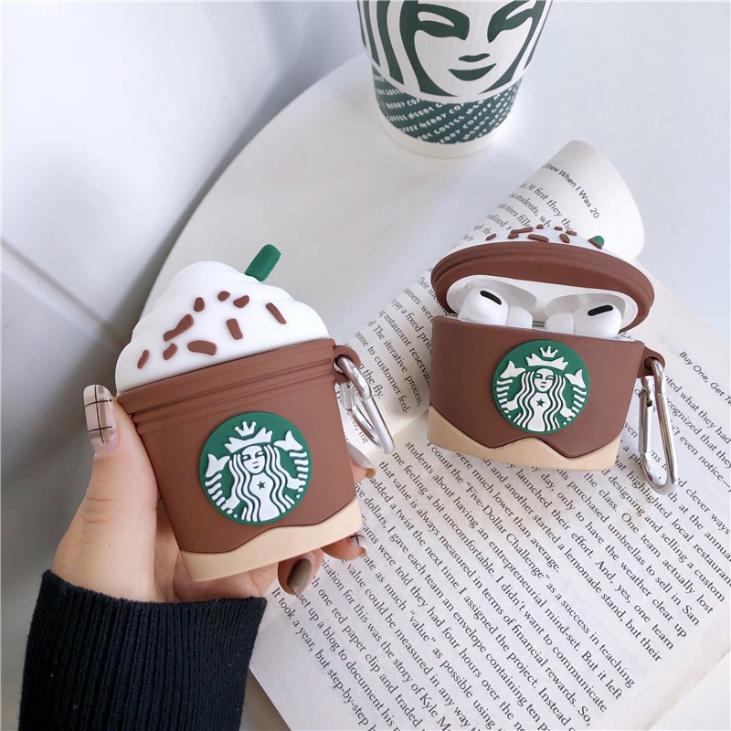 เคส airpods 4 3D Starbucks ไอศกรีมสําหรับ airpods pro 2 1 2 3 pro ฝาครอบชุดหูฟังบลูทูธไร้สาย