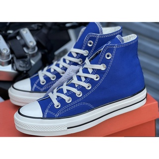 (ราคาพิเศษ) รุ่นสุดฮิตขายดี!!รองเท้าผ้าใบหุ้มข้อ Converse  FirstString 1970s Repro​ Hi-Top สีน้ำเงิน ส่งด่วน-ส่งเร็ว