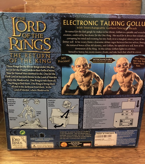 The Lord of the Rings The Return of the King Deluxe Talking Gollum ...