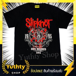 เสื้อยืดฤดูร้อนhotเสื้อวง Slipknot เสื้อยืดแฟชั่นวินเทจ90 ไม่มีตะเข็บข้าง ใส่ได้ทั้งชายและหญิงS-3XL