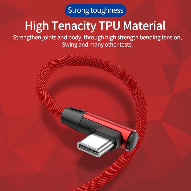 สายชาร์จ Micro USB Type-C 90 องศา 1 ม. 2 ม. 3 ม. 2.1A ชาร์จเร็ว สําหรับโทรศัพท์ Xiaomi Android - รูปที่ 4