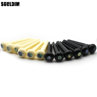 6 Stings Acosutic Guitar Bridge Pin พร้อม Shell Dot Inlay Gu…