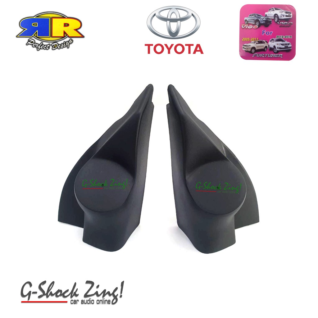 RR เครื่องเสียงรถยนต์/หูช้างตรงรุ่น/สำหรับใส่ดอกลำโพงเสียงแหลม สำหรับรถ Toyota Vigo Champ-Fortuner ปี 2005-2014