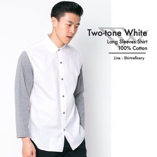 Two-tone white shirt เสื้อเชิ้ต SALE 490 บาท!!