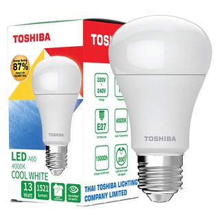 หลอดไฟLED หลอด A60 G7 15000Hr 13 วัตต์ COOLWHITE E27LED BULB A60 G7 15000HR 13W COOLWHITE E27