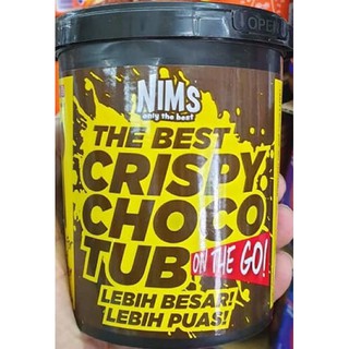 คริสปี้ช็อคโก้ คริสปี้ช็อคโก้สุดฮิต Nims Crispy Choco Tub น้ำหนัก 250 กรัม