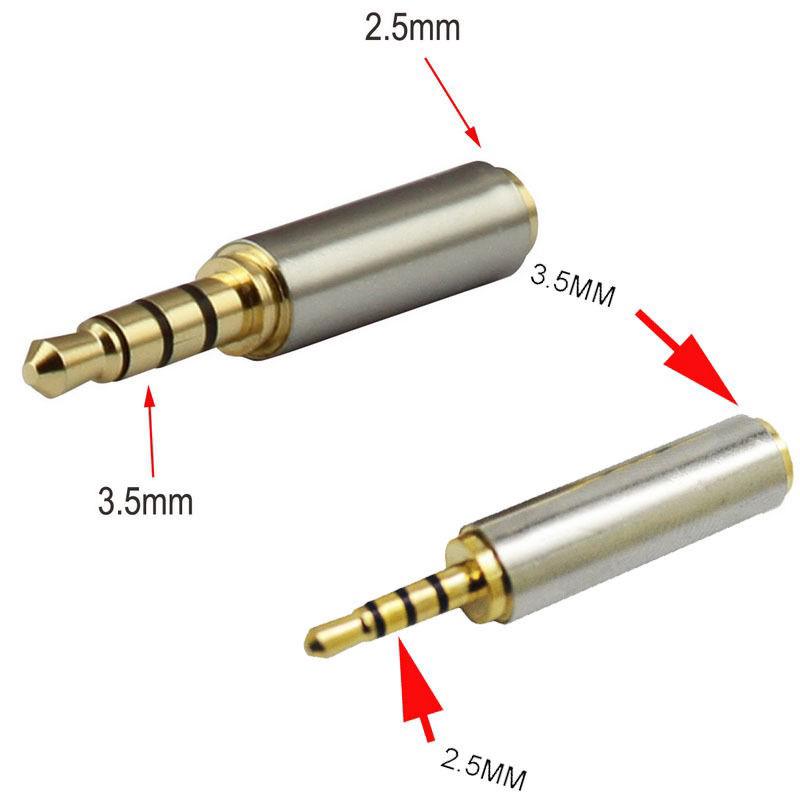 อะแดปเตอร์แปลงเสียงสเตอริโอ ตัวผู้ 3.5 มม. เป็น ตัวเมีย 2.5 มม. Stereo Audio