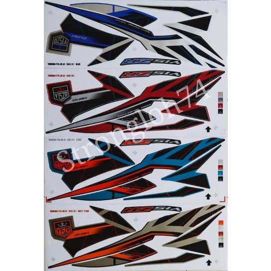 Y15 Y15ZR LC150 YAMAHA 2021 ใหม่ MODEL 9 BODY COVER STRIPE STICKER