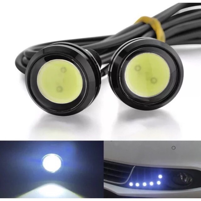ไฟตาแมว มอเตอร์ไซค์ รถยนต์ ไฟด้านในจี้ตาเหยี่ยว  กันน้ำ100% CS 23mm 12V 1คู่
