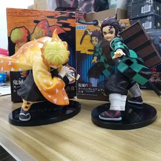 Anime Demon Slayer Kimetsu No Yaiba Tanjiro Zenitsu PVC Figure Anime Collectible Model Dolls Kid Toy