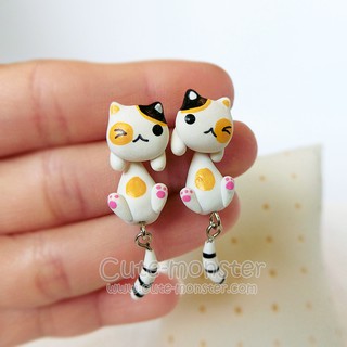 ต่างหู แมวสามสี Calico cat Earrings