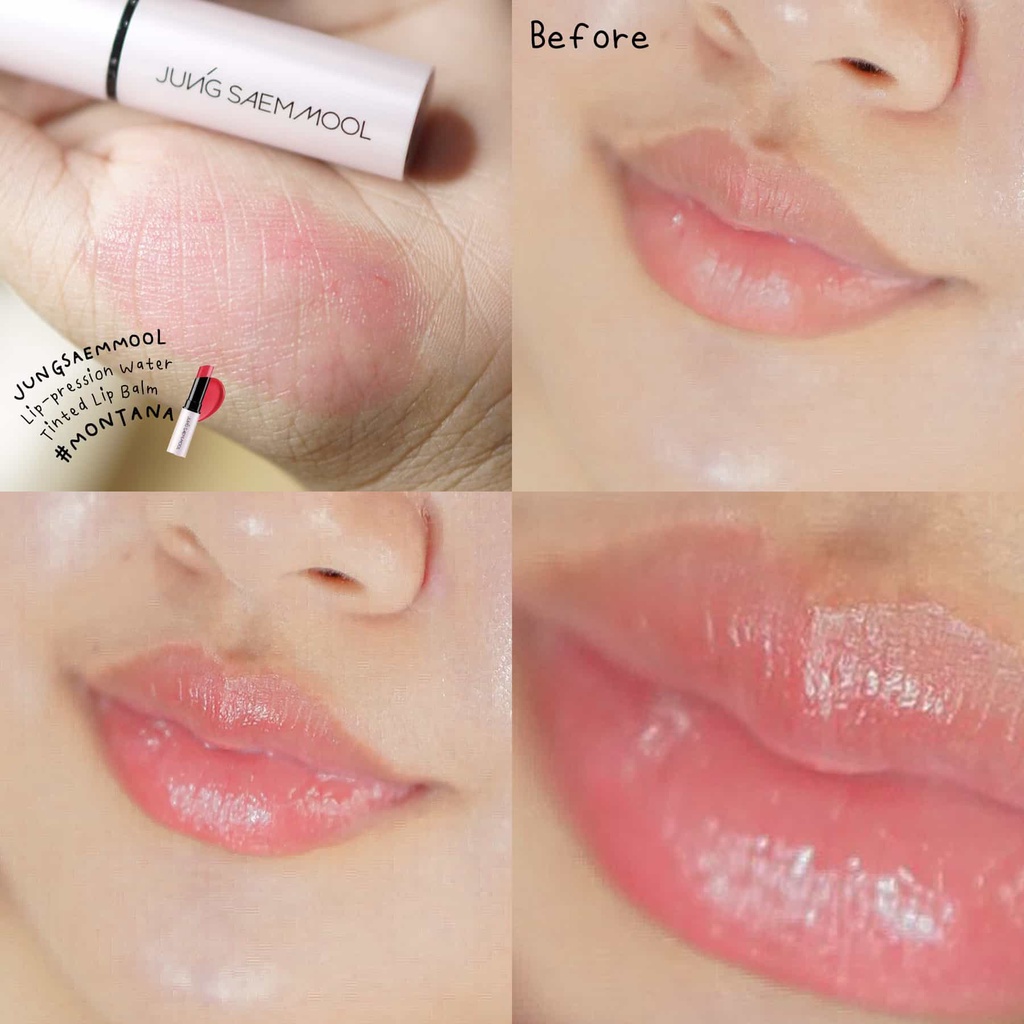 แท้💯พร้อมส่ง Jung Saem Mool LIP-PRESSION Lip Balm Water Tinted 4.5g / Glow 4g ลิปบาล์มบำรุงฉ่ำ สวยแบบไม่ได้ตั้งใจ