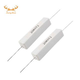 ☀SALE☀2 Pcs Wire Wound Ceramic Cement Resistor 8 Ohm 20W 5%