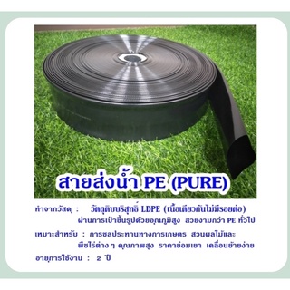 สายส่งน้ำ PE PURE ขนาด 1นิ้ว 1.5นิ้ว HASHITECH ทนแรงดัน 1- 2 บาร์ เนื้อเดียวไม่มีรอยต่อ 100เมตร ราคาถูกที่สุด