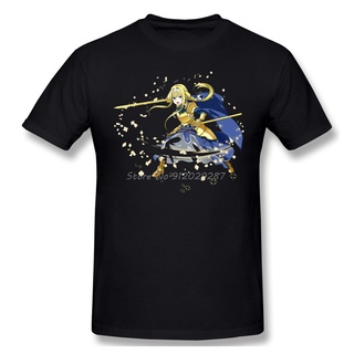 ㏘㏂※【Chic Tops】gildan เสื้อยืด ผ้าฝ้ายแท้ 100% พิมพ์ลาย Sword Art Online Alicization Sao Thirty In Action สีดํา สําหรับผู