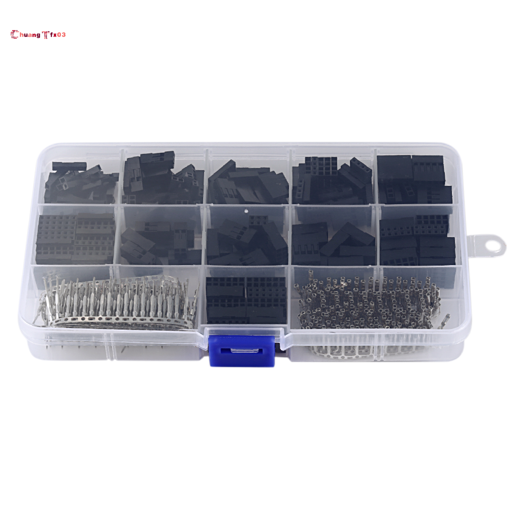 620Pcs Dupont Connector 2.54mm, Dupont Cable Jumper Wire Pin Header Housing Kit, Male Crimp Pins+Fem
