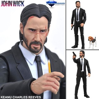 งานแท้ Action Figure Diamond Select John Wick จอห์น วิค แรงกว่านรก Keanu Charles Reeves เคอานู คีอานู รีฟส์ Original