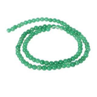 ลูกปัดหินแท้เม็ดกลม (Round) หินอเวนเทอร์รีน (Aventurine) 4 mm - (LZ-0311 สีเขียว)