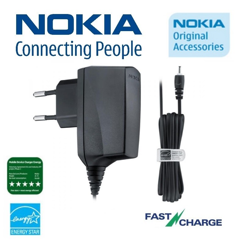 Casan NOKIA ปลั๊กขนาดเล็ก NOKIA Charger AC8E AC-8E 70 N80 N90 E71 E90 73 E63 E72