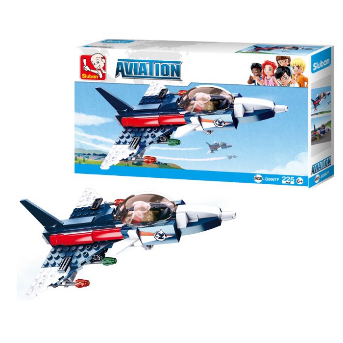 ProudNada Toys ของเล่นเด็กชุดตัวต่อเครื่องบิน Sluban AVIATION M38-B0667F