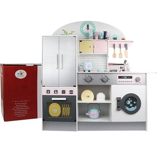 ชุดครัวไม้พร้อมตู้เย็น แบบใหม่👨‍🍳👩‍🍳พร้อมส่ง Kitchen C 105cm