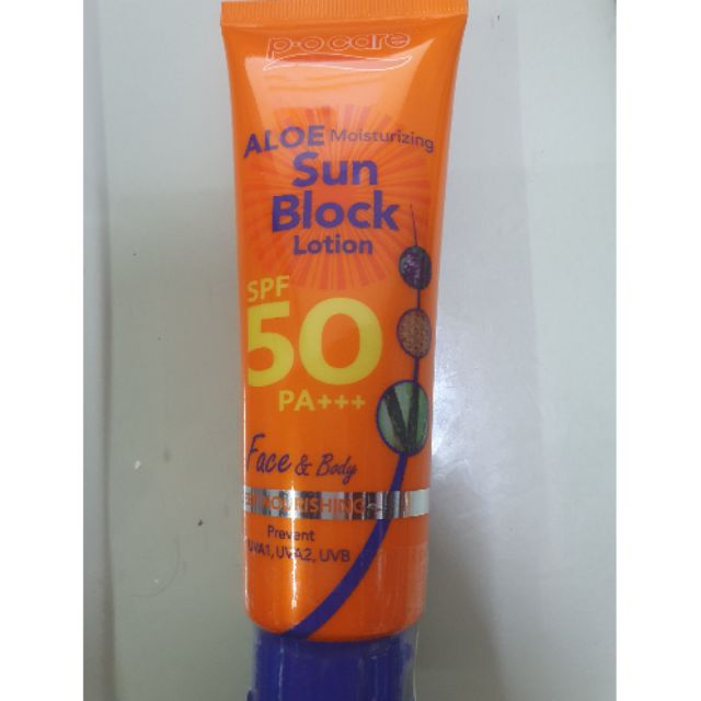 PO Care ครีมกันแดด Aloe moisturizing Sun Block SPF 50 PA+++  115ml