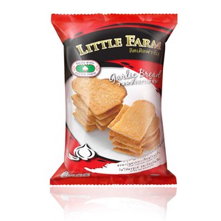 แพ็ค 2 ชิ้น Little Farm Garlic Bread 100g. ลิตเติ้ล ฟาร์ม ขนมปังกระเทียม 100 กรัม