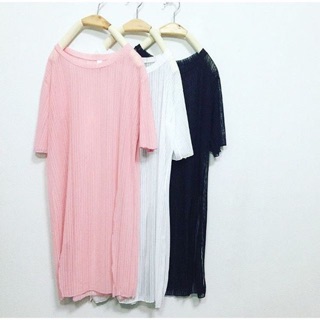 เสื้อตัวยาวผ้าลายเส้น