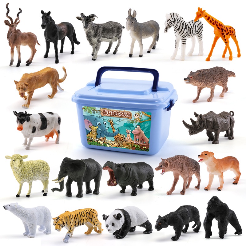 ของเล่นสำหรับเด็ก ของเล่นสวนสัตว์จำลอง โมเดลสวนสัตว์จำลอง ZOO ของสะสม ของเล่นจำลอง58ชิ้น ของเล่นเสริ