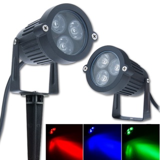 หลอดไฟ LED 220V 3W 12V กันน้ํา สีขาวอบอุ่น สีเขียว สําหรับตกแต่งสวน สนามหญ้า