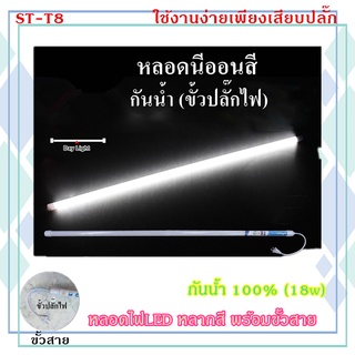 หลอดไฟสี led หลอดไฟงานวัด หลอดน็อคดาวน์ หลอดพร้อมปลั๊ก T8 18w หลอดนีออนสี